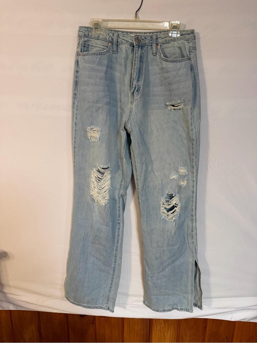 Brand New — YMI Light Blue Distressed Straight-Leg Jeans